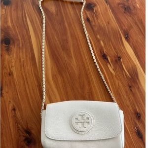 Tory Burch white cross body bag